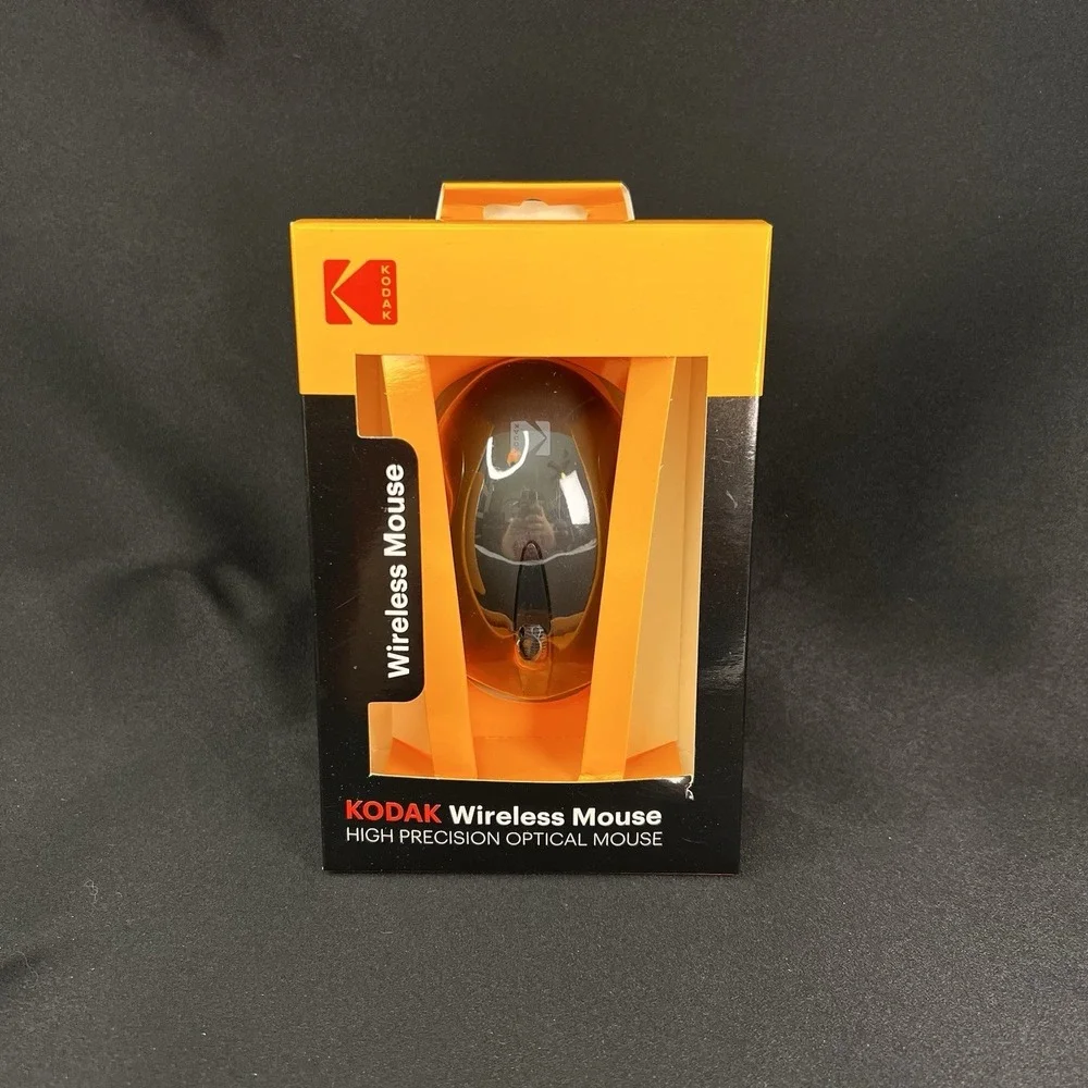 Kodak Wireless Mouse Unisex OS Black New High Precision 2.4GHz Optical WLSM-801